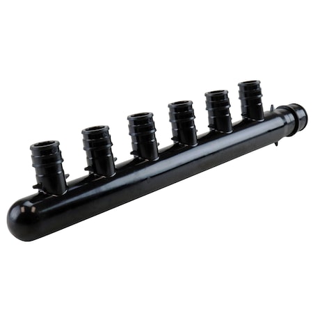 Apollo 3/4 in. Poly-Alloy PEX-A Expansion Barb Inlets x 1/2 PEX-A Expansion Barb 6-Port Closed Manifold EPXM6PT